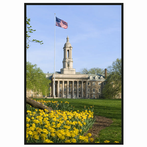 Old Main with Flag